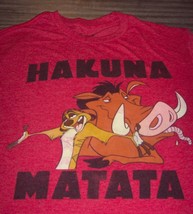 Walt Disney The Lion King Pumbaa Timon Hakuna Matata T-Shirt Mens Medium - £15.82 GBP