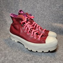 Converse CTAS Hi Top Lugged Gore-Tex Women&#39;s Size 10 Platform Shoes Red Leather - £52.15 GBP