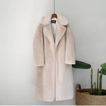 2022 New Women Winter Warm Faux Coat Thick Women Long Coat Turn Down Collar Wome - £75.13 GBP