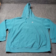 VTG Champion Reverse Weave Hoodie Adult 3X Teal Blue Fleece Sweater Sweatshirt - £28.99 GBP