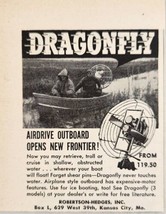 1955 Print Ad Dragonfly Airdrive Outboard Motors Robertson-Hedges Kansas... - £6.37 GBP