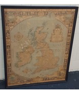 The Modern Pilgrim&#39;s Map of The British Isles - National Geographic 1937... - $2,069.65 MXN