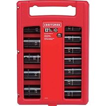 CRAFTSMAN Impact Socket Set, Metric, 1/2-Inch, 12-Piece (CMMT15887) - $1,765.20 MXN