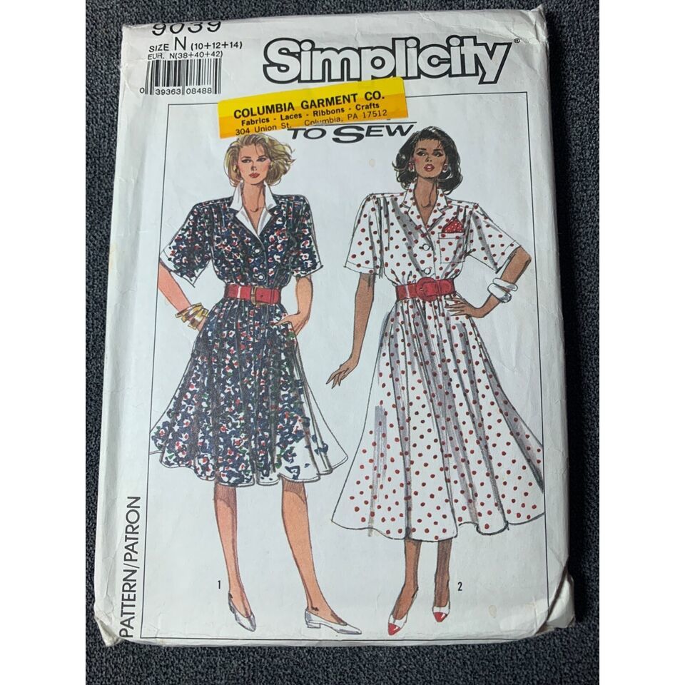 Simplicity Misses Dress Sewing Pattern sz 10-14 9039 - uncut - £13.92 GBP