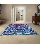 Eco-friendly Moroccan Rug Recycled Multicolore Boucharouite Rug 9'× 4' - $650.99
