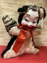 My-Toy CO. Ink Figure Plush Doll Rubber Face Skunk 1950s - £213.16 GBP