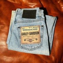 New Harley-Davidson McJean Boot Cut Jeans Womens Size 2 Bleach AVG Pants... - $54.44