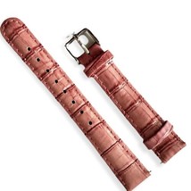 Invicta Lupah Watchband Replacement Croc Leather Coral Pink Womens 16mm Pins - £15.49 GBP