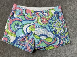 Lilly Pulitzer Callahan Shorts Womens 2 Blue Conch Republic Paisleys Res... - $29.69