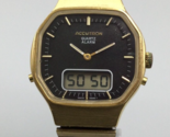 Vintage Accutron Bulova Watch Men 31mm Gold Tone Analog Digital 1979 New... - $178.19