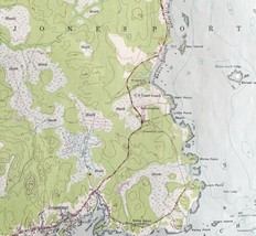 Map Jonesport Maine USGS 1977 Topographic Geological 1:24000 27x22&quot; TOPO18 - £41.95 GBP
