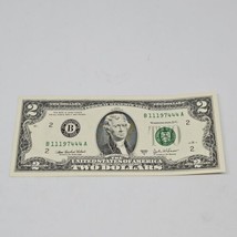 Fancy Serial Number 2003 $2 Dollar Bill 11197444 - £15.67 GBP