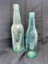 Pre Pro Lot Of 2 Green Glass Beer Bottles Gerhard Lang Brewery NY &amp; GBS ... - $29.95