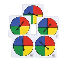 Four Color Spinners Set of 5 Game Spinner Write On Wipe Off Surface for ... - £13.92 GBP