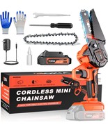 Aokia Mini Chainsaw Cordless Portable Electric Chain Saw 21v Handheld Small - $47.97 CAD