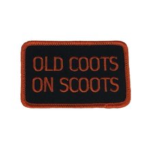 Old Coots On Scoots Patch - Black And Orange - Veteran Owned Business - £4.31 GBP
