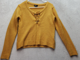 Love By Chesley Sweater Girls Size Medium Mustard Long Sleeve Round Neck... - $15.67