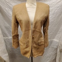 Anne Klein II Women&#39;s Sparkly Tan Cardigan with Button, Size 10 - £31.64 GBP