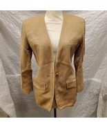 Anne Klein II Women&#39;s Sparkly Tan Cardigan with Button, Size 10 - £31.14 GBP