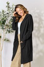 Basic Bae Full Size Hooded Sweater Cardigan - £20.76 GBP