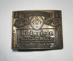 Estate Vintage Large Budweiser Belt Buckle C2523 - £18.95 GBP