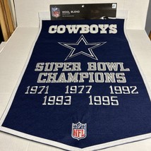 Dallas Cowboys Wool Blend NFL Champions Banner, 24&quot; x 36&quot; - $75.00