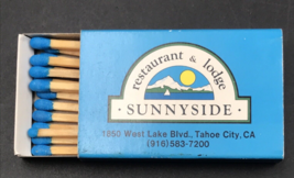Sunnyside Restaurant &amp; Lodge Tahoe City CA Matchbook Matchbox Jake&#39;s Del Mar Cal - £9.57 GBP