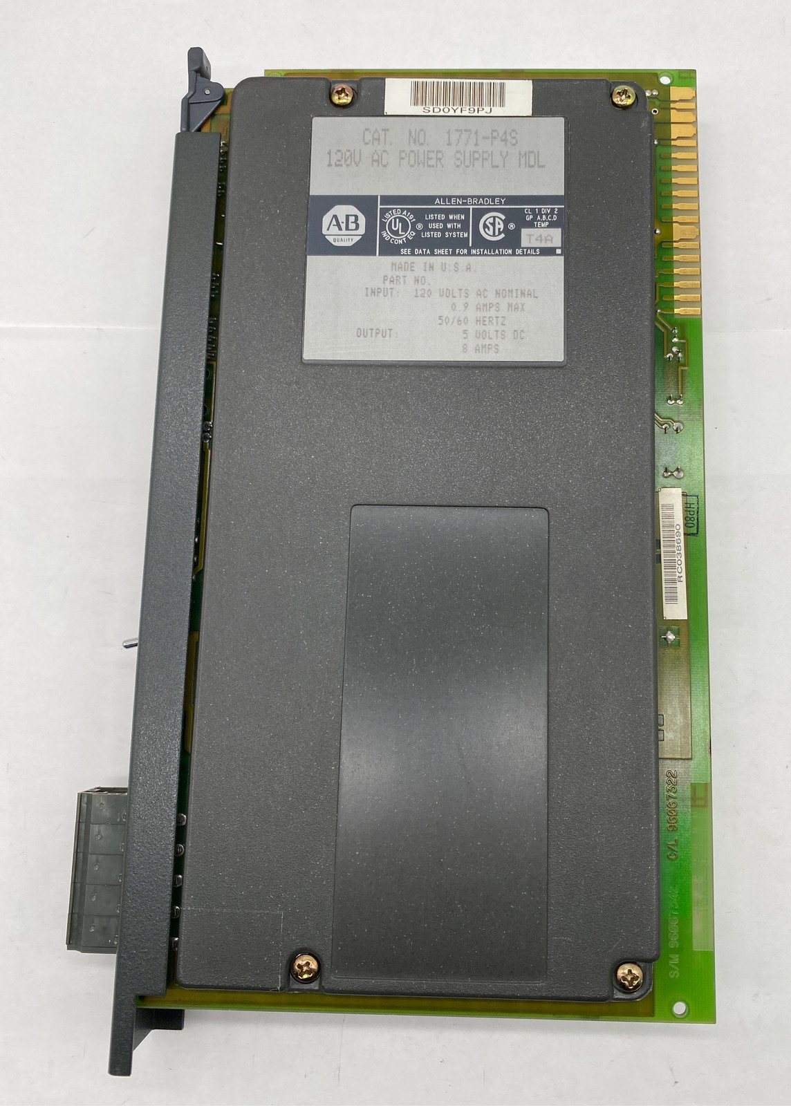 Allen-Bradley 1771-P4S PLC Power Supply 120VAC  - $16.80