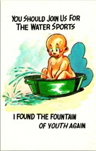 Comic Postcard Baby in Tub Join Us Water Sports Vintage Walt Munson UNP ... - £4.42 GBP