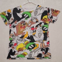 Looney Tunes Women&#39;s T-Shirt Size M Medium Short Sleeve All Over Print Casual - £13.26 GBP