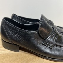 Black Florsheim 17089-01 Como Strap Formal Dress Moc Toe Loafer Shoes Men US 9.5 - £43.42 GBP