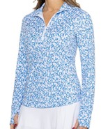 NWT TOMMY BAHAMA CORAL REEF BLUE WHITE Long Sleeve Mock Golf Shirt M L &amp; XL - £47.06 GBP