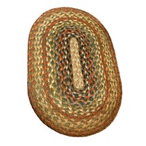 Oval Braided Jute Placemat 15&quot; x 10&quot; Multicolor - £13.55 GBP