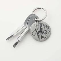 Happy Father&#39;s Day Personalized Keychain Screwdriver - £31.52 GBP