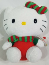 2012 TY Beanie Baby Christmas Hello Kitty 6 Inch Plush w/ Xmas Scarf and Tags - £10.08 GBP