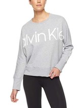Calvin Klein Womens Logo Relaxed Sweatshirt Color Pearl Heather Size X-Large - £52.31 GBP