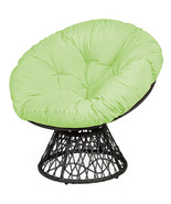 Rattan Papasan Chair Ergonomic Design 360-degree Swivel with Soft Cushio... - £202.37 GBP
