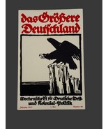 Das Größere Deutschland 1915 Original German Magazine Cover With Eagle I... - $26.74 CAD