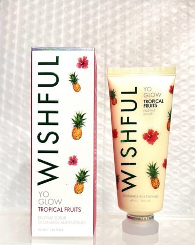 Wishful by Huda Beauty Yo Glow Enzyme Scrub Tropical Fruit (40ml) 1.35 fl oz