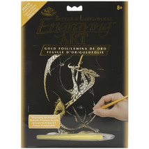 Gold Foil Engraving Art Kit 8&quot;X10&quot; 3 Headed Dragon. - £12.09 GBP