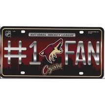 Phoenix Coyotes Team Logo Nhl #1 Number One Fan License Plate Made In Usa - £23.52 GBP