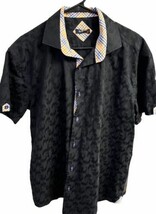 BESPOKE Moda Men Italian Fashion Short  Sleeve Shirt  paisley pattern - ... - $53.32