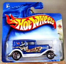 2004 Hot Wheels #121 Tat Rods 4/5 FORD 1932 Blue White-Fenders w/5 Sp Short Card - £6.55 GBP