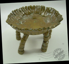 Artist High Footed Pottery BOWL Arts + Crafts SIGNED Surreal Enchanted Playful - £363.71 GBP