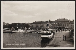 Stromstad, Sweden RPPC ca. 1930s - Busy Northern Harbor Scene - $12.25