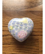 Floral Heart Trinket Box Rose garden MaryAnn Otagiri Japan - $14.26