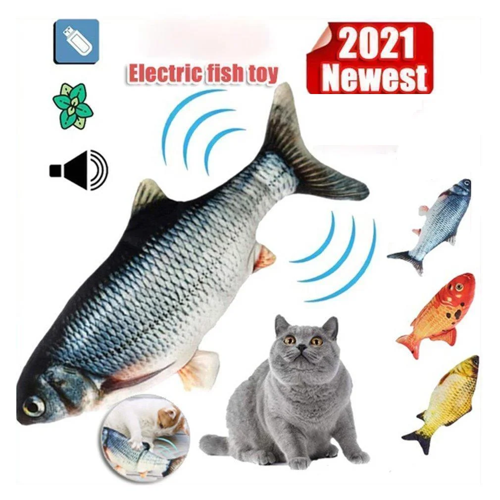 Electronic Cats Toy 3d Simulation Fish Dancing Jumping Usb Charging Pet - £11.17 GBP