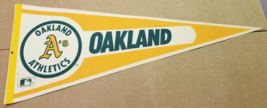 Oakland A&#39;s Athletics Pennant 1983 Gold Green Circle Old School Vintage - £17.72 GBP