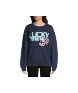 Lucky To Be Me Juniors Graphic Fleece Sweatshirt Dark Navy Size XL (15-17) - $26.38 CAD