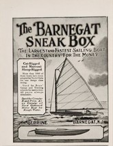 1929 Print Ad The Barnegat Sneak Box Fastest Sailing Boats Perrine Co New Jersey - £10.95 GBP